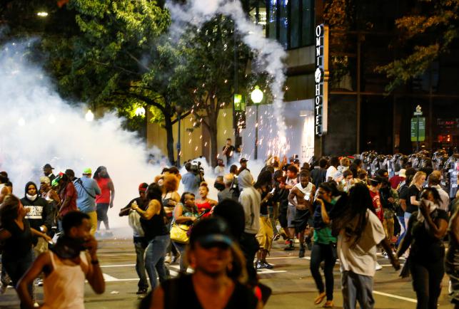 Protester critical amid unrest over police shooting in Charlotte