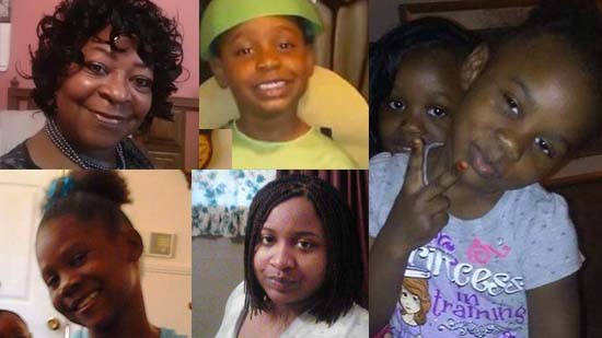 These are five of the victims in the house fire. Top Row  Carol Collier Alonzo Precious Rose Kira. Bottom row Diamond La Keisha Ward