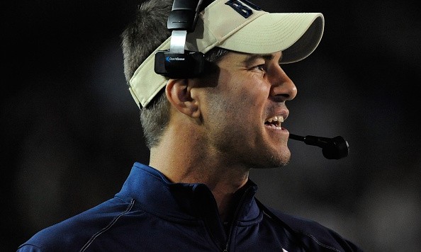 NASHVILLE TN- OCTOBER 11 Head coach Jamey Chadwell of the Charleston Southern Buccaneers looks on against the Vanderbilt Commodores in the first half of a game at Vanderbilt Stadium