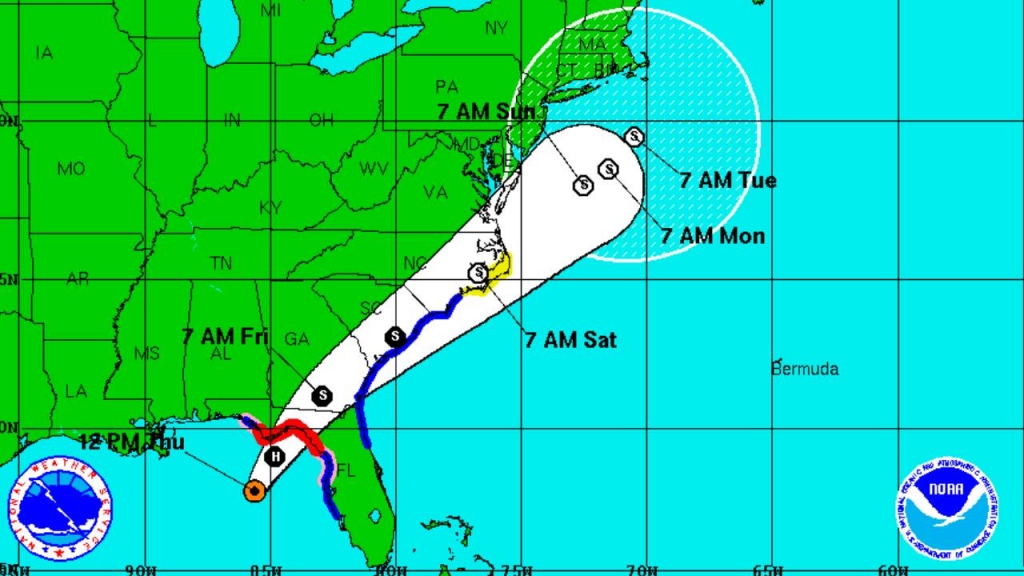 12 pm advisory on Tropical Storm Hermine