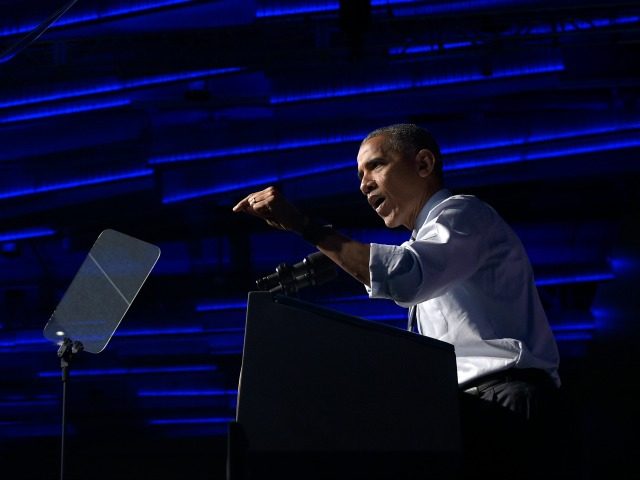 President Barack Obama speaks at a campaign event for the Ohio Democratic Party and for the Senate bid for former Ohio Gov. Ted Strickland at the Greater Columbus Convention Center in Columbus Ohio Thursday Oct. 13 2016