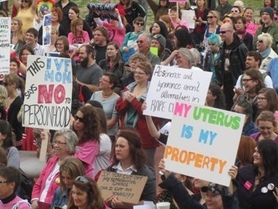 Andrew W. Griffin  Red Dirt Report 
    A pro-choice rally at the Oklahoma State Capitol in 2012