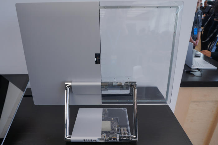 Blair Hanley Frank
A special version of the Surface Studio with a clear case reveals some of the device's inner workings