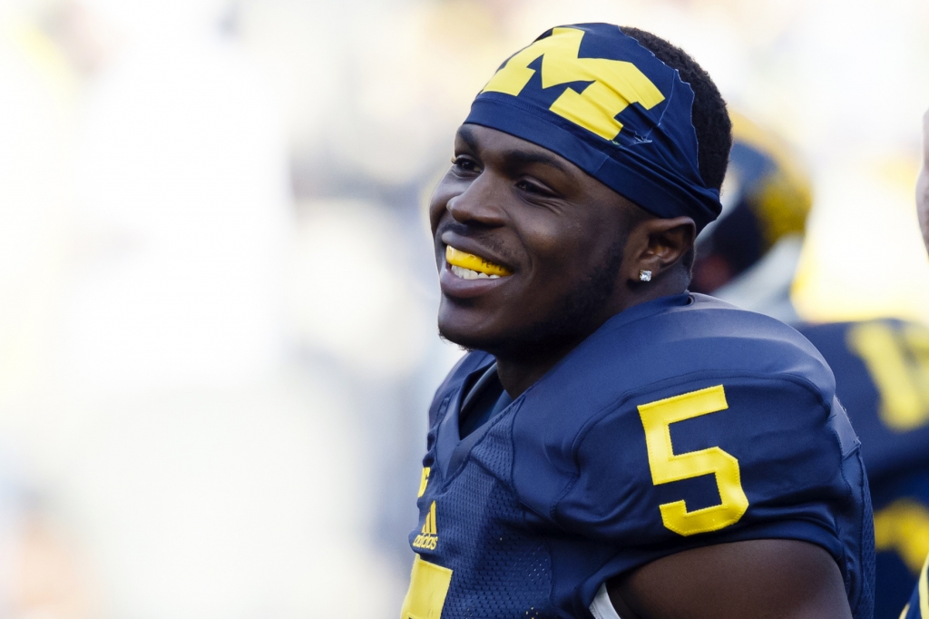 Apr 1 2016 Ann Arbor MI USA Michigan Wolverines saftey Jabrill Peppers smiles during warm ups before the Spring Game at Michigan Stadium. Mandatory Credit Rick Osentoski-USA TODAY Sports