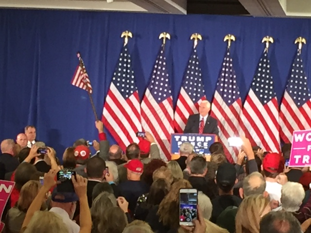 GOP vice presidential candidate Mike Pence holds rally at Ashland University