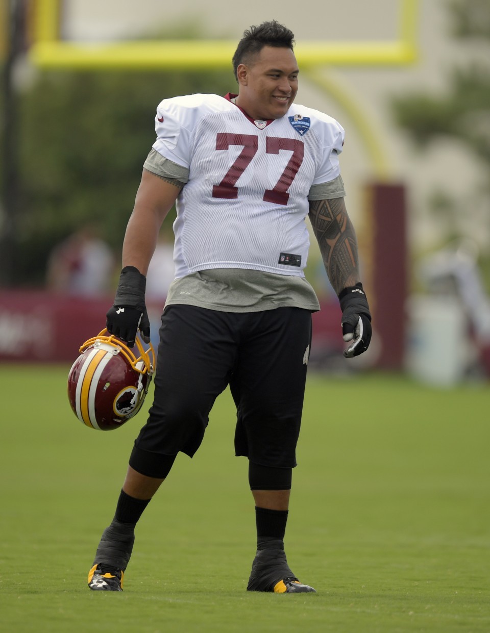 Guard Shawn Lauvao during training camp