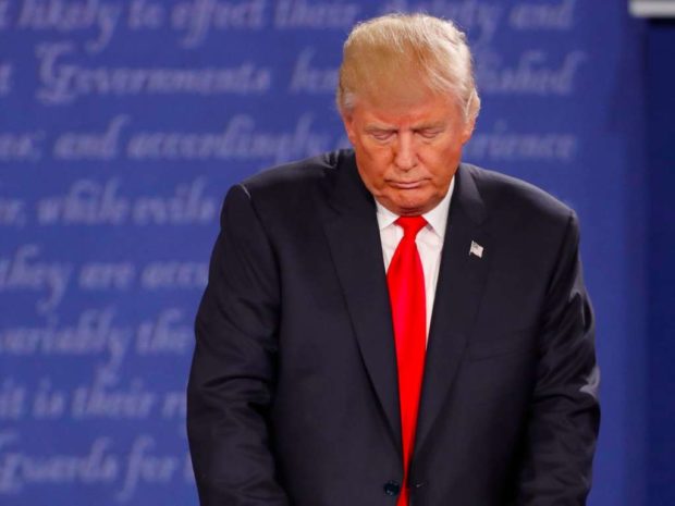 Donald Trump at the second presidential debate. REUTERS  Lucy Nicholson