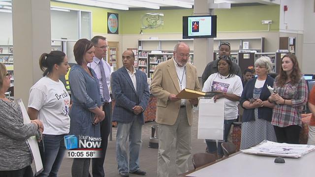 Crossroads Crisis Center came together Monday evening to kick off domestic violence awareness month spreading awareness education and prevention in the community