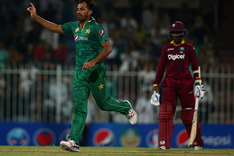 Wahab Riaz picked up a couple of crucial wickets to clamp down on West Indies's run chase