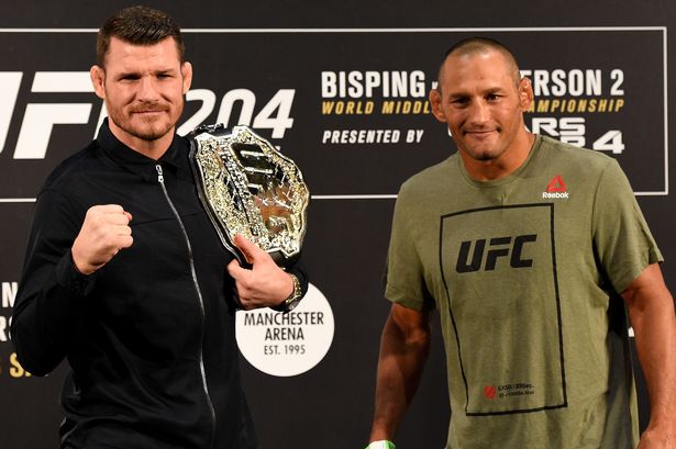 Opponents Michael Bisping and Dan Henderson