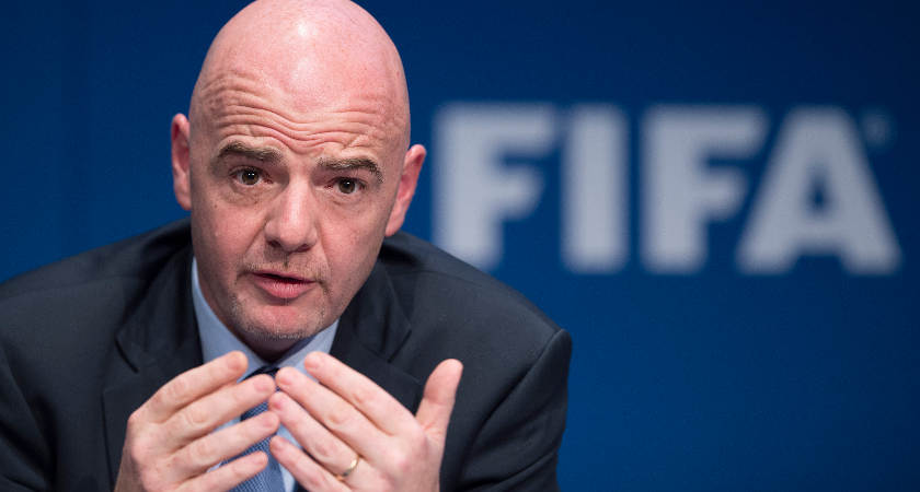 FIFA president Gianni Infantino took over following Sepp Blatter's reign