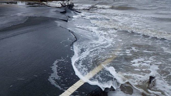 Rising sea levels in New York after Hurricane Sandy