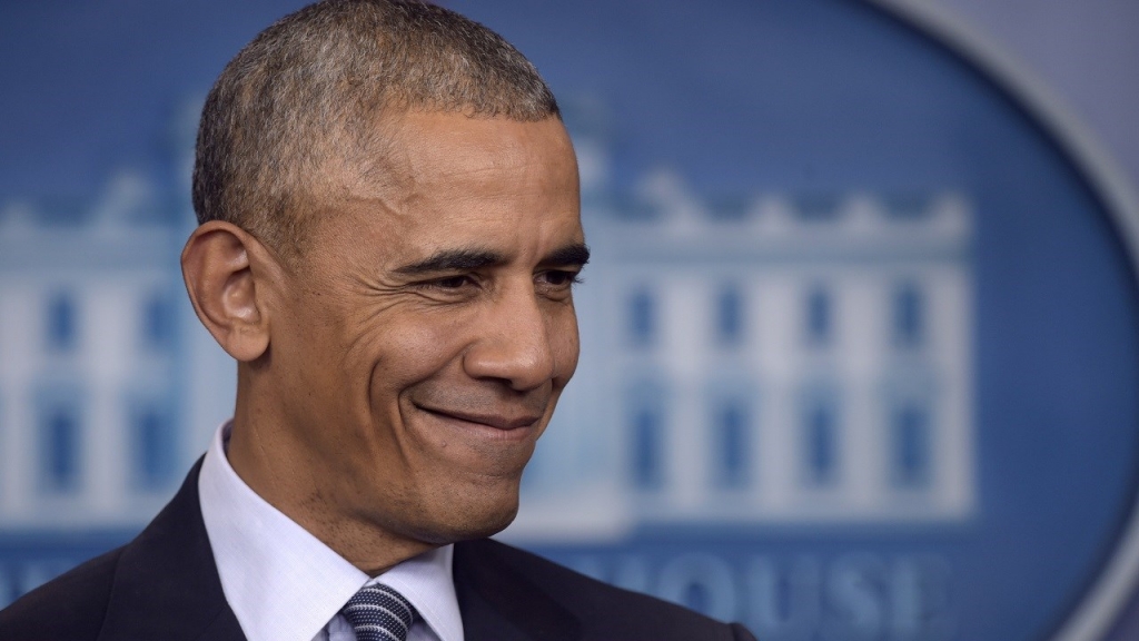 President Barack Obama smiles as he is asked a question during a news conference in the Brady press briefing room at the White House in Washington Monday Nov. 14 2016