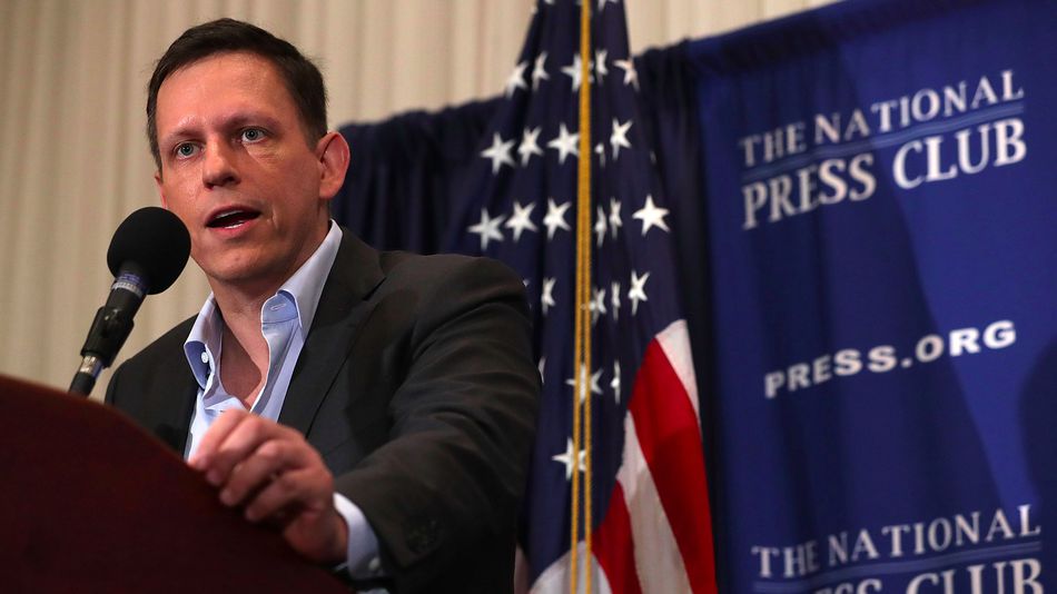 Peter Thiel gives remarks at the National Press Club