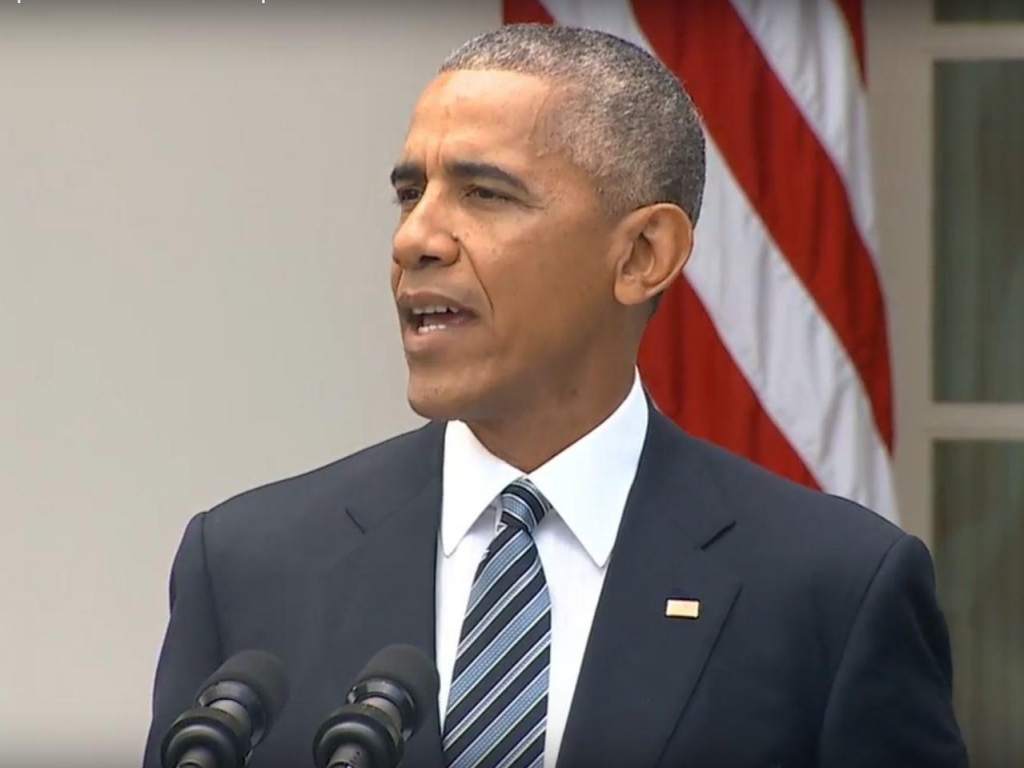 President Barack Obama gives his remarks Wednesday morning following Donald Trump's win