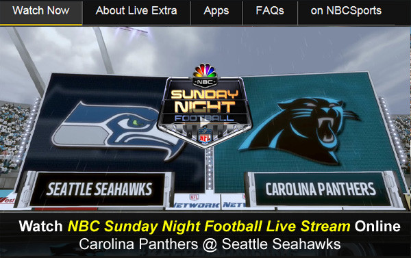 Watch NBC Sunday Night Football Live Stream Free Online Seahawks vs. Panthers