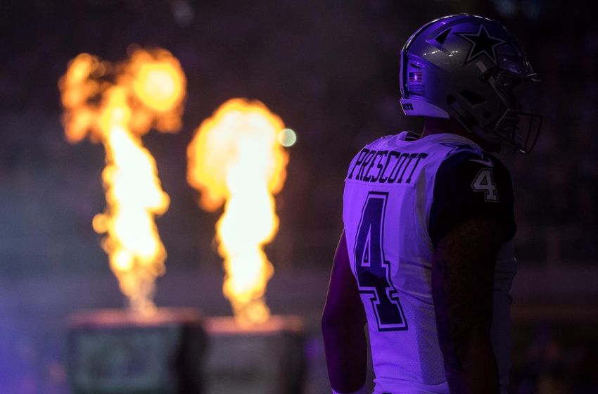 Dec 1 2016 Minneapolis MN USA Dallas Cowboys quarterback Dak Prescott looks on prior to the game against the Minnesota Vikings at U.S. Bank Stadium. The Cowboys defeated the Vikings 17-15. Mandatory Credit Brace Hemmelgarn-USA TODAY Sports