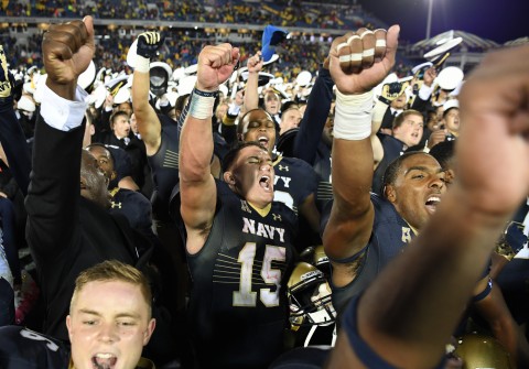 Quarterback Will Worth and Navy are on pace to set program records for total yards and points