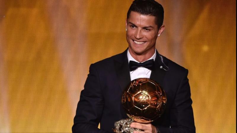 Ronaldo is receiving the Ballon d'Or award a month after his contract with Madrid was extended until 2021 keeping him in Spain until he is 36 years old