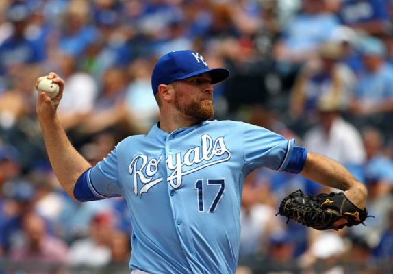 Reliever Wade Davis #17 of the Kansas City