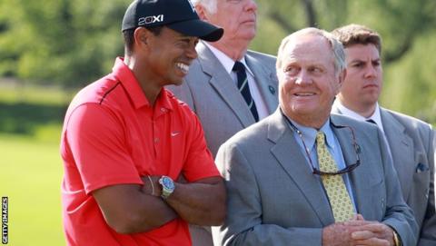 Tiger Woods and Jack Nicklaus