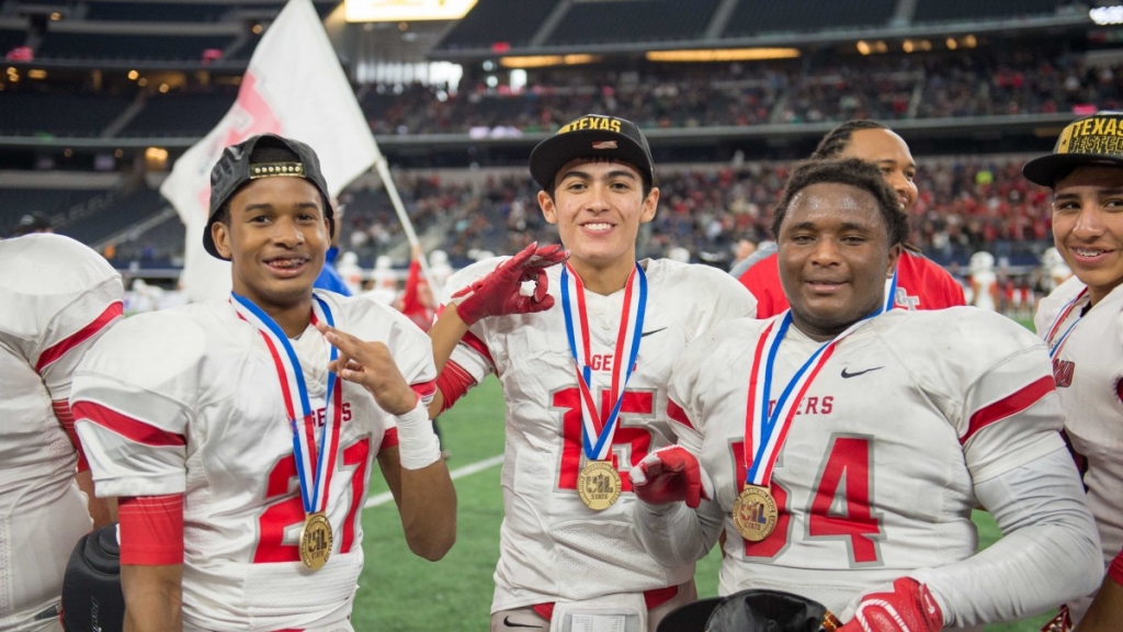 Texas UIL 2A Div. II State Championship game between Iraan and Bremond at AT&T Stadium in Arlington Texas