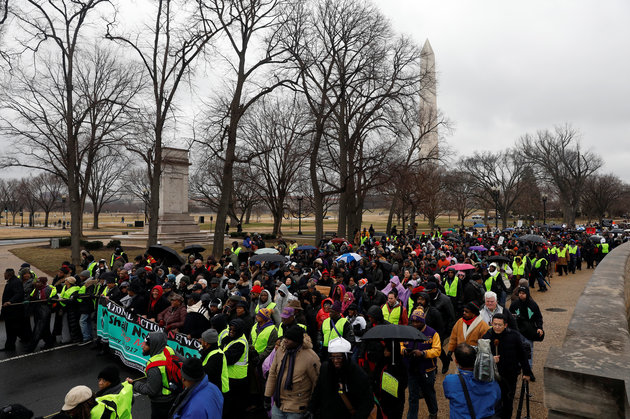 Aaron Bernstein  Reuters
Activists march during the National Action Network's'We Shall Not Be Moved march in Washington DC U.S