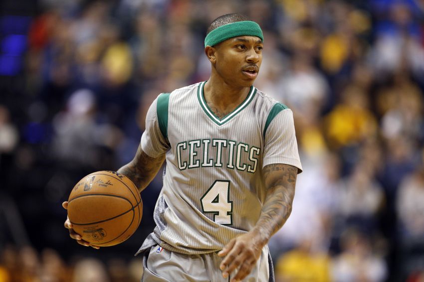 Dec 22 2016 Indianapolis IN USA Boston Celtics guard Isaiah Thomas brings the ball up court against the Indiana Pacers at Bankers Life Fieldhouse. Boston defeats Indiana 109-102. Mandatory Credit Brian Spurlock-USA TODAY Sports