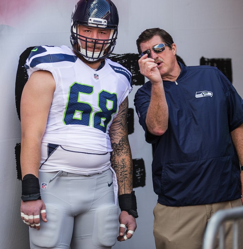 Justin Britt moved to center this season and he seems to have found his spot along the Seahawks’ offensive line