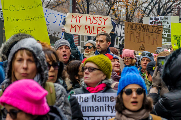 Pacific Press via Getty Images
Women and allies march in New York on Dec. 12 2016