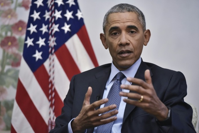 US President Barack Obama answers questions during an interview in Washington DC