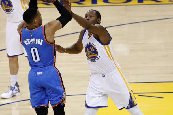 Red hot Westbrook gets second shot at Durant, Warriors