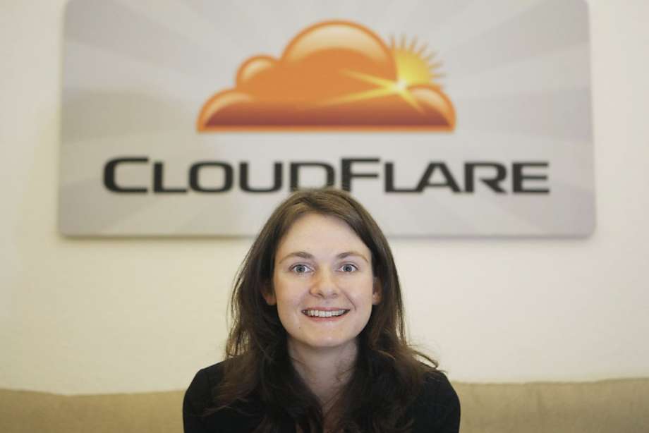 Michelle Zatlyn co-founder of Cloudflare in her office in the SOMA neighborhood of San Francisco Calif. on Monday Dec. 5 2011. Ran