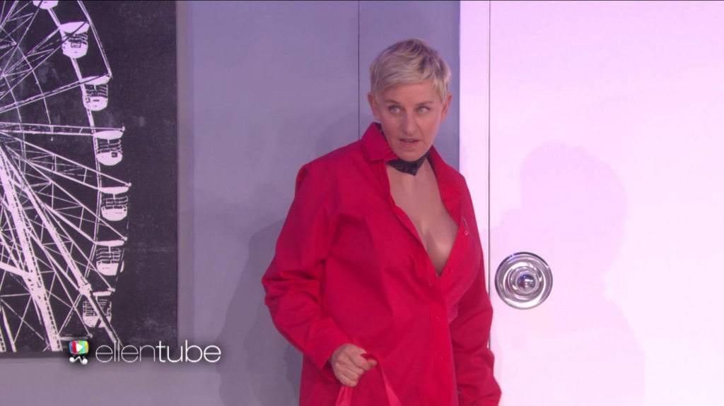 Ellen let it hang out during the spoof