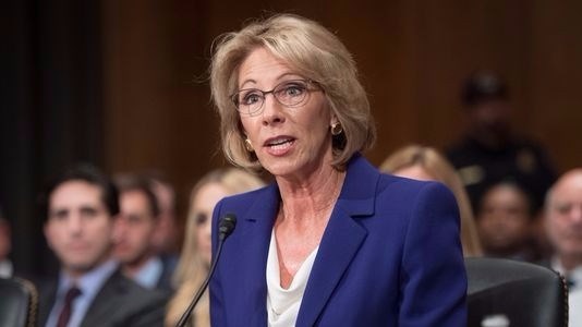 Franken Says DeVos Shouldn't Have Been Blocked From Entering Public School