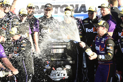 Hamlin 500 celebrate