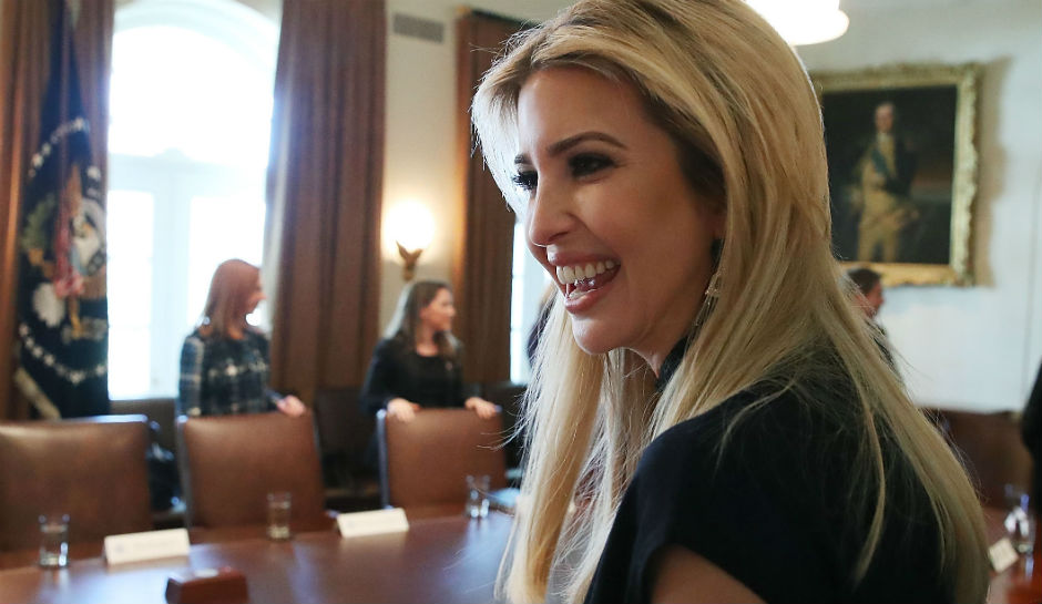 Ivanka Trump Sits At Oval Office Desk