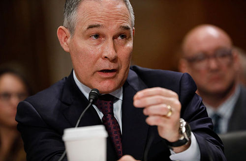 Oklahoma Attorney General Scott Pruitt President Donald Trump's choice to head the Environmental Protection Agency testifies during his confirmation hearing before the Senate Committee on Environment and Public Works