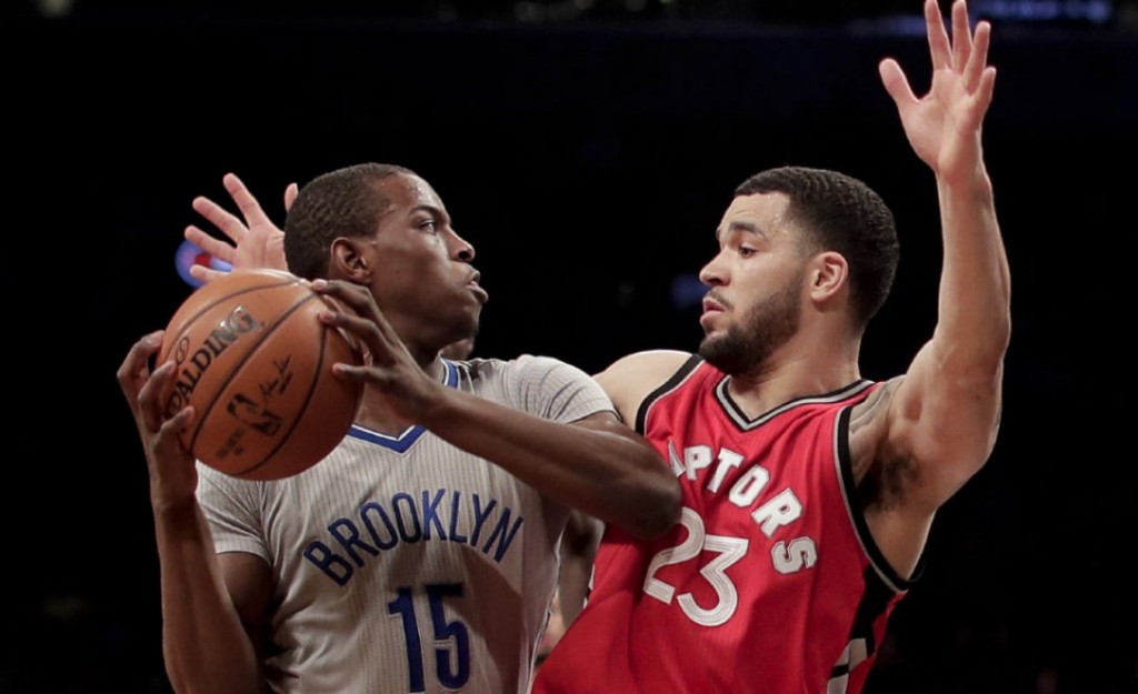 Raptors guard Fred Van Vleet right had played more than 20 minutes just twice this season before weekend games against Orlando and Brooklyn