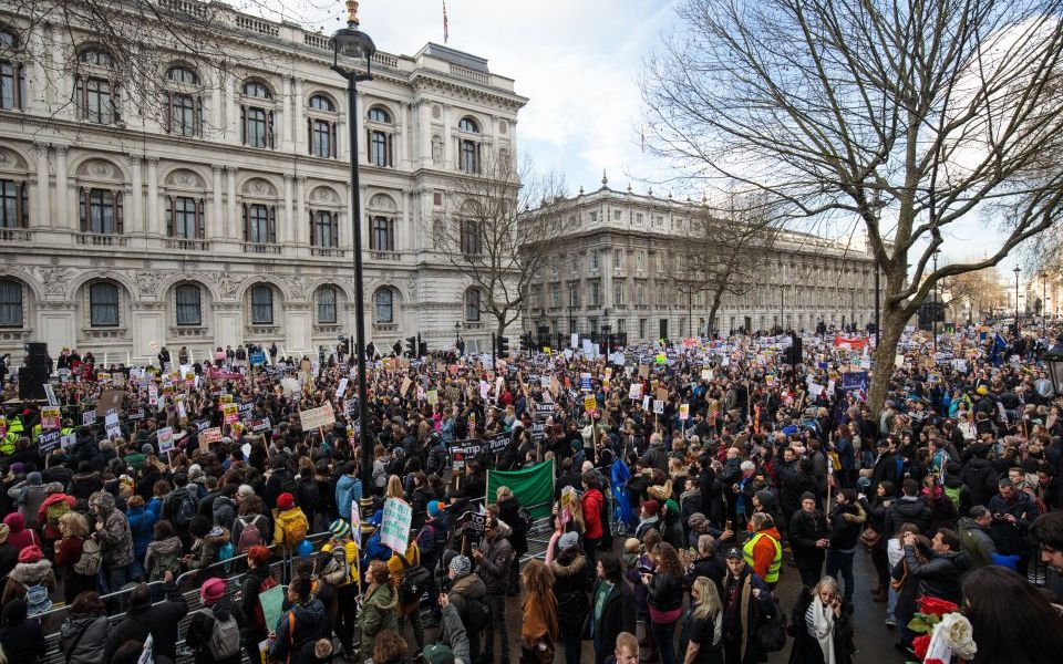 Further Protests Against President Trump's Travel Ban Take Place Across The UK