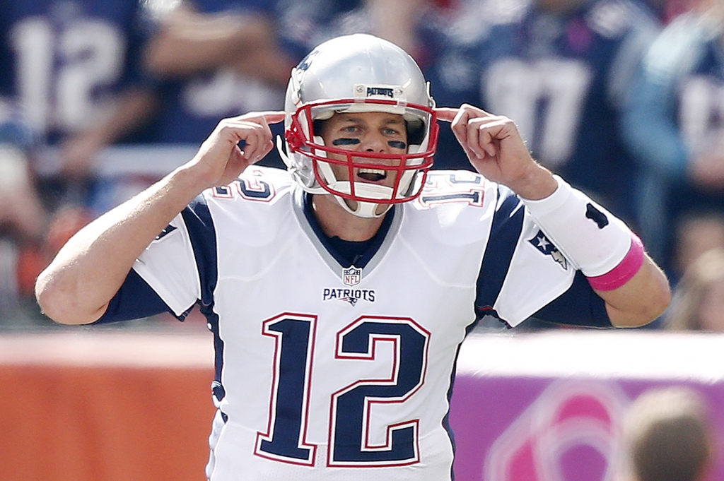 New England Patriots&#039 Tom Brady gestures during an NFL football game against the Cleveland Browns in Cleveland.The Patriots and Atlanta Falcons will play in the Super Bowl on Feb. 5 2017 in Houston