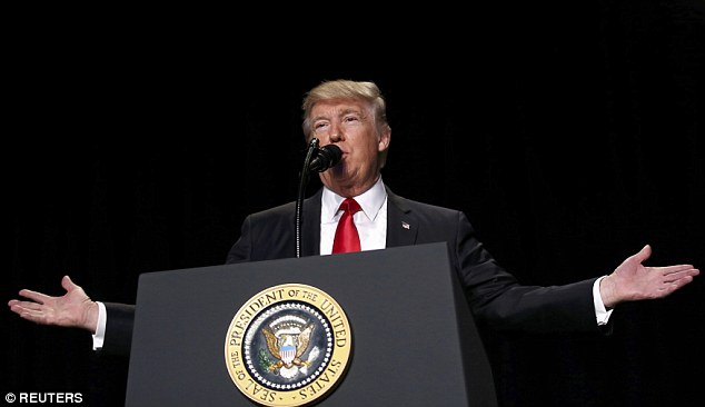 President Donald Trump turned Thursday's remarks at the National Prayer Breakfast in Washington U.S