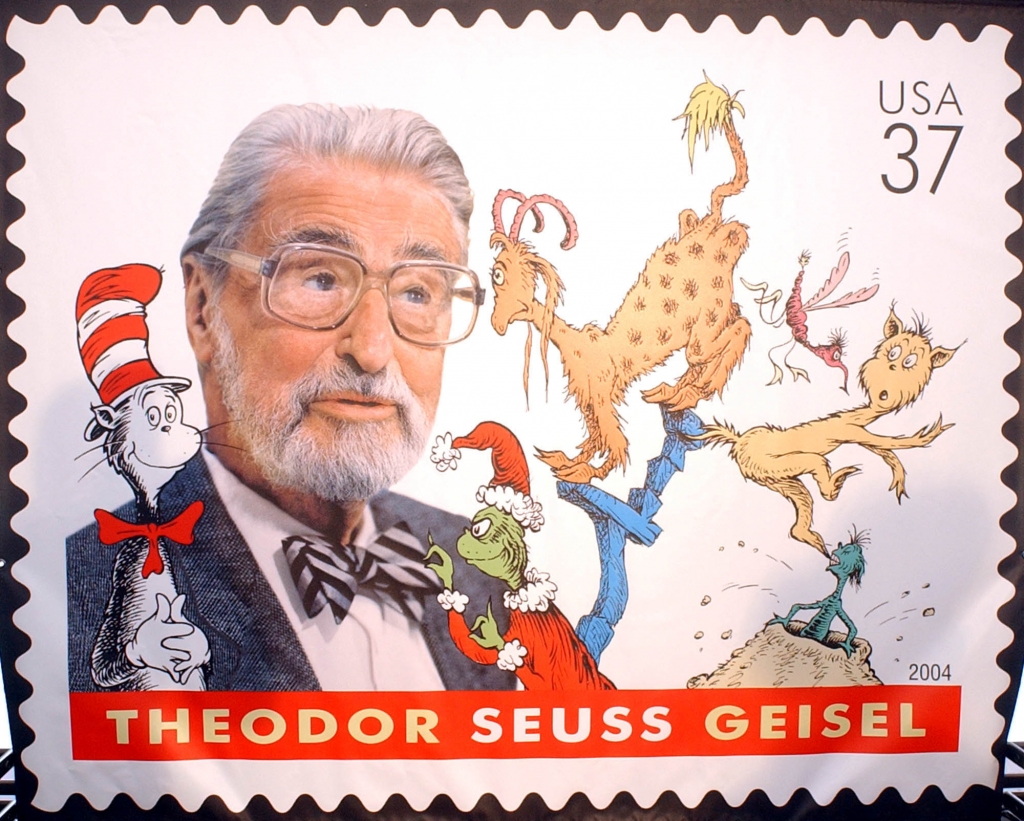 Seuss stamp in October 2003 in Springfield Massachusetts by the U.S. Postal Service. Nathan Martin  AP