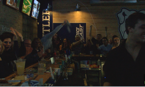 Fans gathered together to watch Butler take on North Carolina