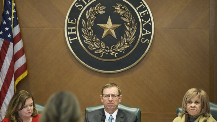 House State Affairs Committee Chairman Rep. Byron Cook R-Corsicana center leads a hearing on the bill to ban sanctuary cities