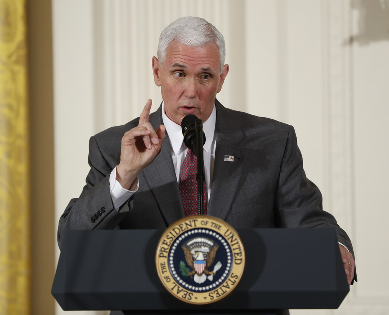 Vice President Mike Pence speaks at the Women’s Empowerment Panel Wednesday