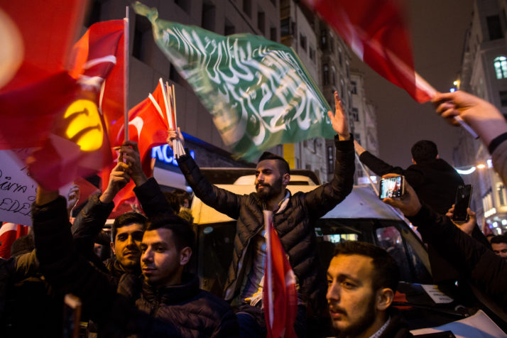 Protesters at the Dutch consulate in Istanbul Turkey | Chris McGrath  Getty Images