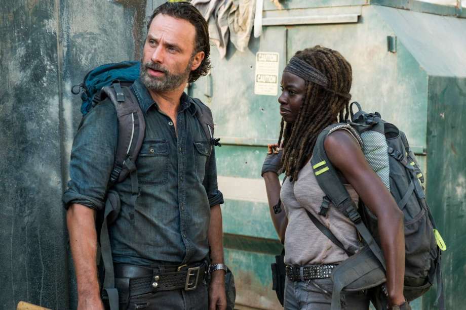 Andrew Lincoln and Danai Gurira The Walking Dead