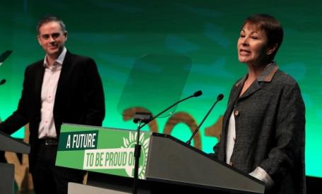 Image Text
 NEW DAY Green party co-leaders Jonathan Bartley and Caroline Lucas at their annual conference last month