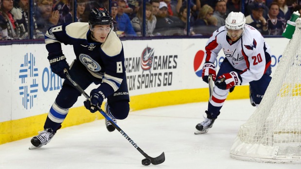 Columbus Blue Jackets defenceman Zach Werenski on a better day during the regular NHL season